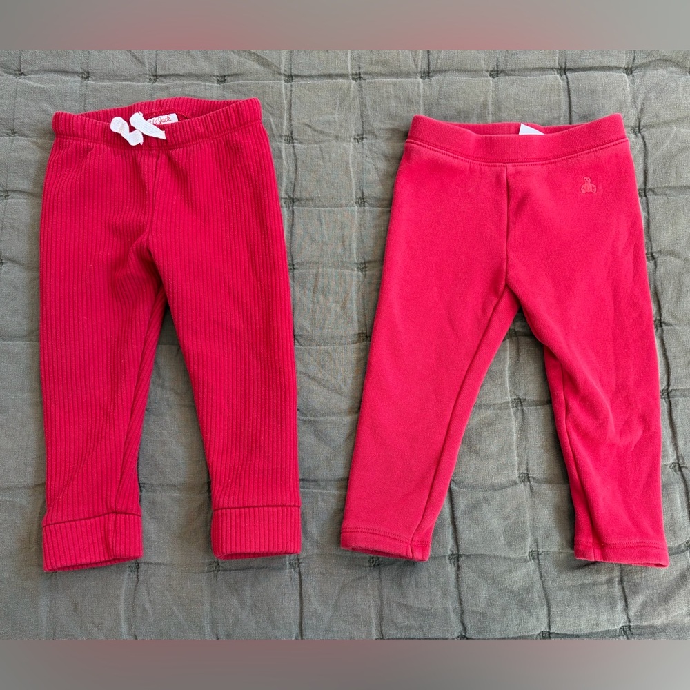 Lot of 2 red 2T sweatpants, GUC